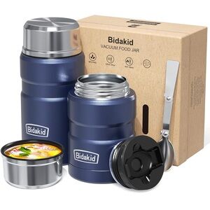 Bidakid hot/cold stainless steel thermos set of 2